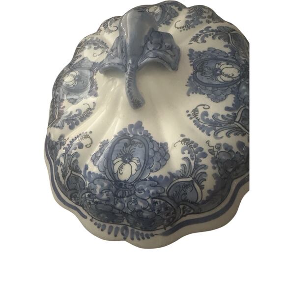 Hand-Painted Greece Blue & White Tureen with Lid • Very Rare Vintage Ceramic - Picture 6 of 14